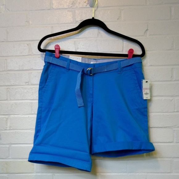 Crown & Ivy Ladies Shorts Size 6 Regular Blue - Picture 3 of 8